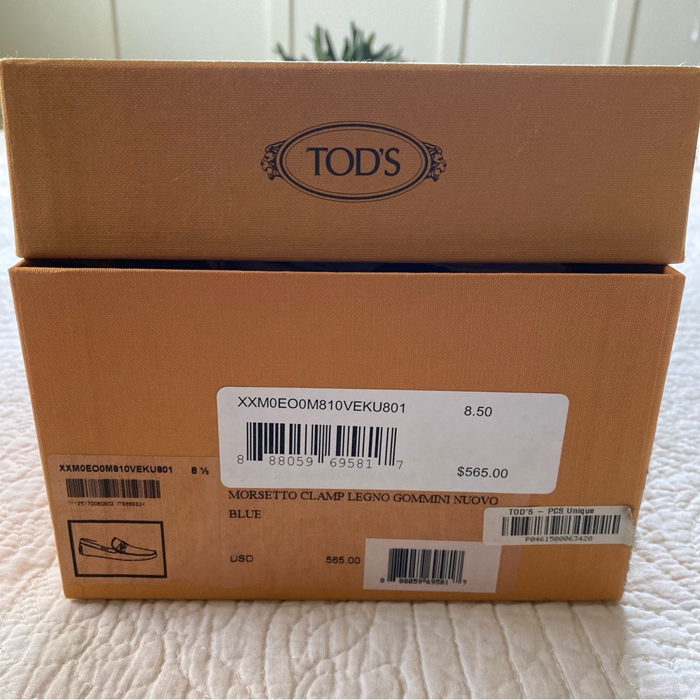 TOD’S - Navy Suede Driver Loafers + Box - Picture 15 of 16